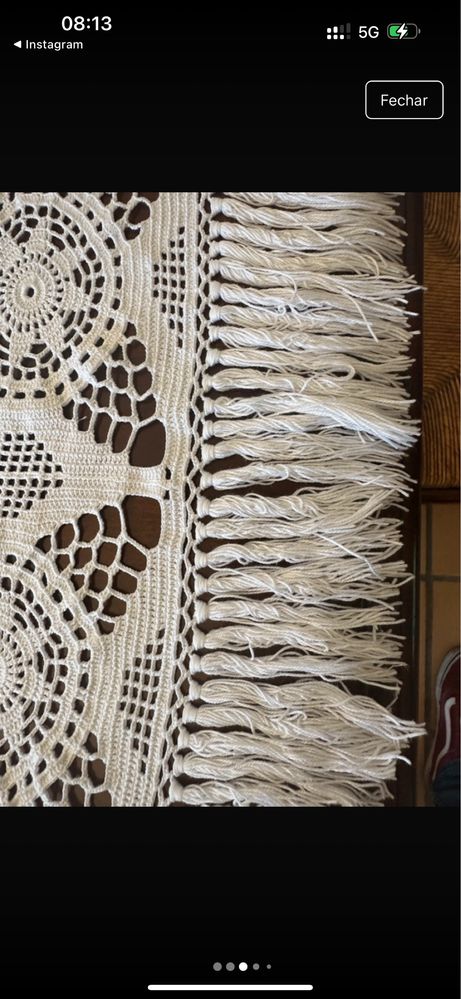 Colcha em crochet para cama  feita à mão