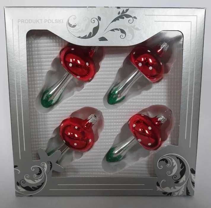 3 opakowania Bombki grzybki muchomorki PRL