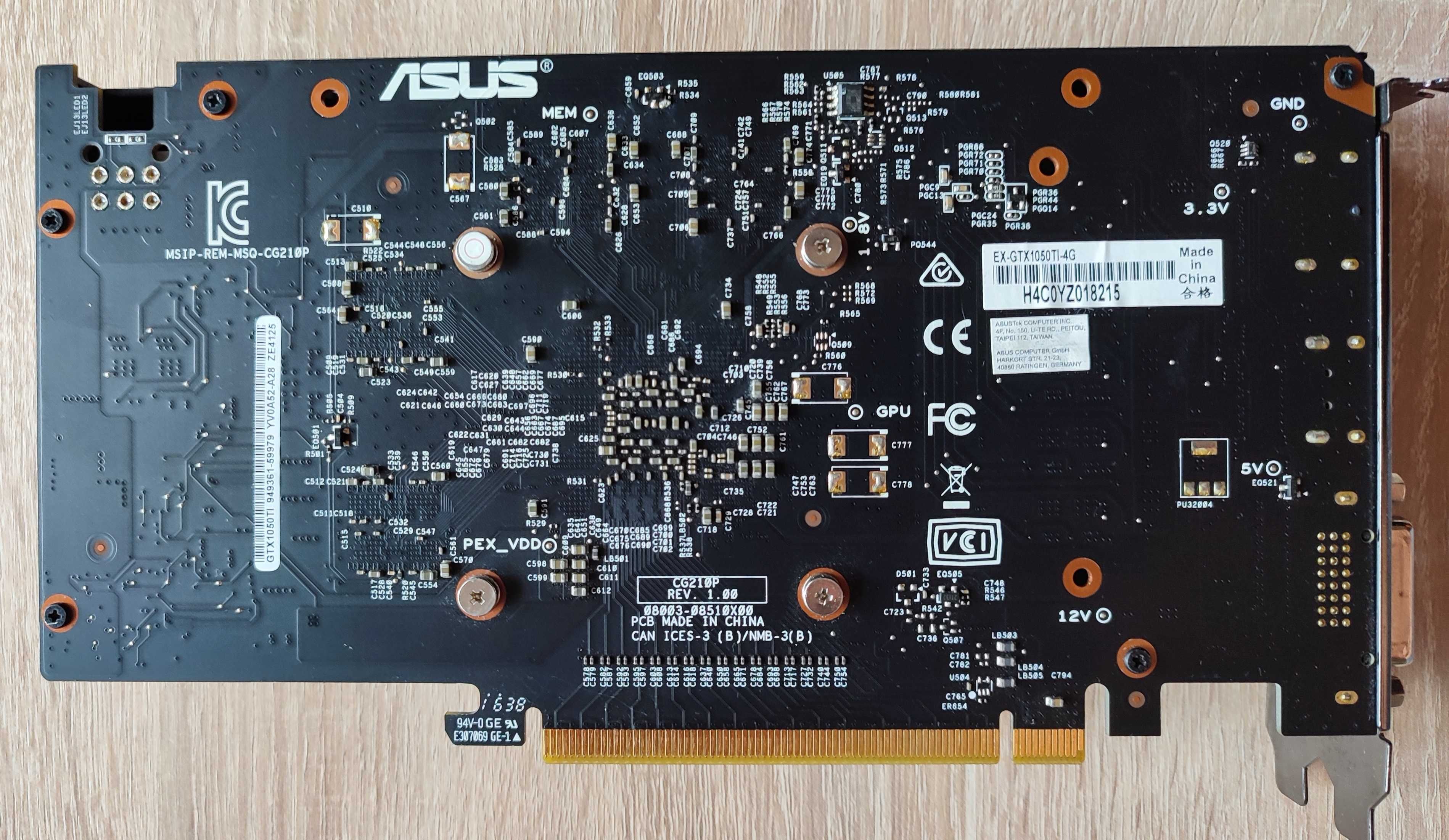 Відеокарта ASUS GeForce GTX 1050Ti 4GB GDDR5 PCI-E Expedition
