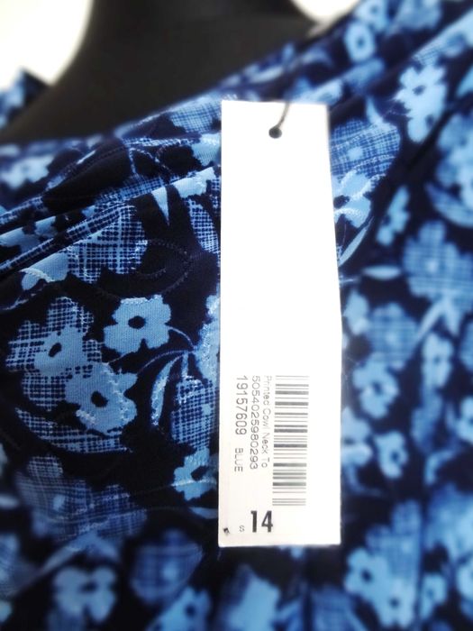 Damska bluzka z rozciągliwej dziany, nowa, Roman, rozm. 14