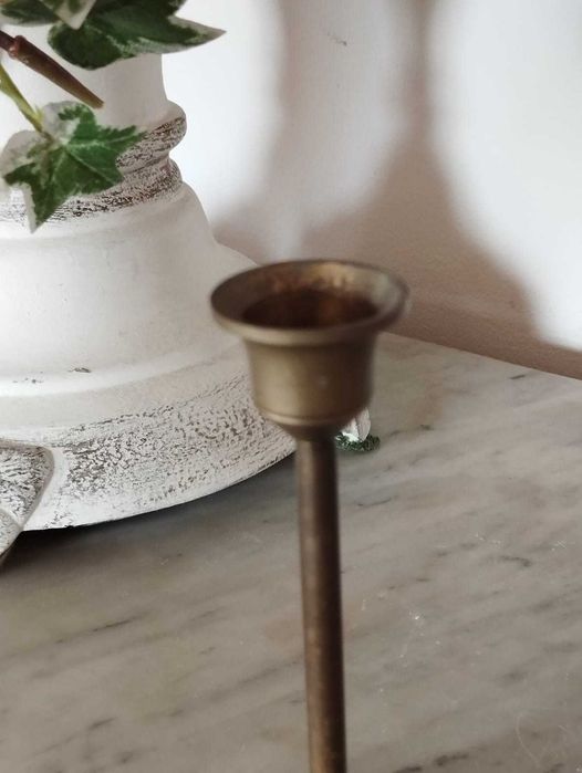 Conjunto 3 Castiçais Metal Antigo