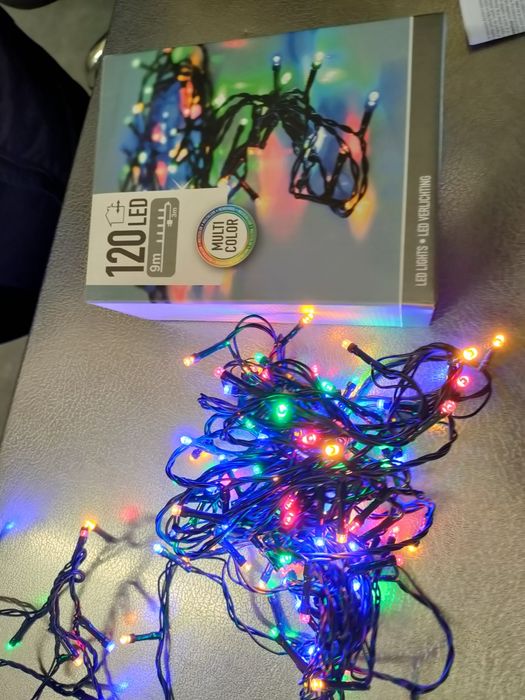 ŁAŃCUCH ledowy lampki choinkowe  120 SZT KOLOR zewnętrzny