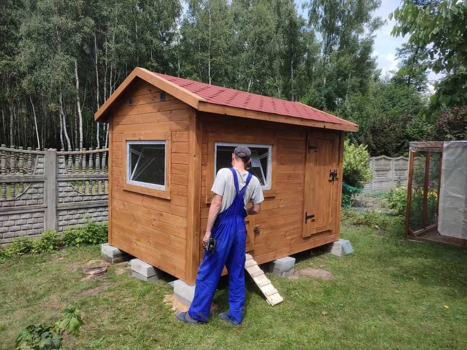 Kurnik dla kur z otwieranym jajecznikiem 250x150x200cm WoodStuff
