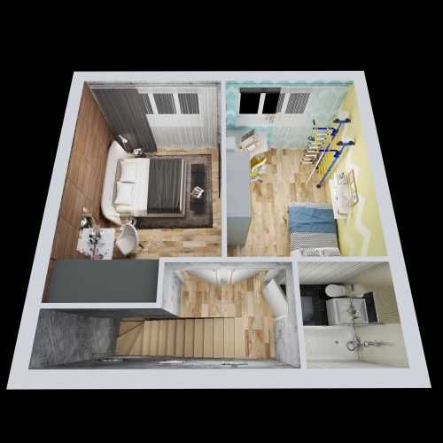 Двукімнатний таунхаус збудовано/43700дол/газ