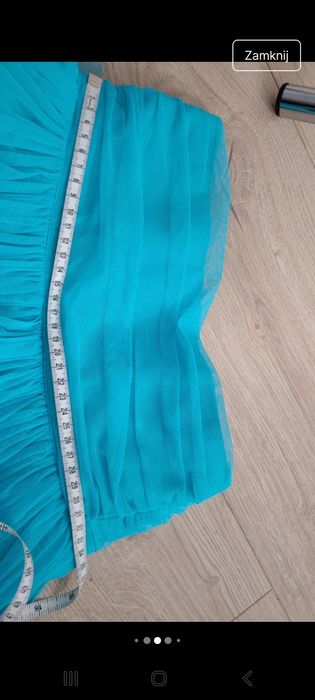 Tiulowa spódnica / ASOS / Turkusowa