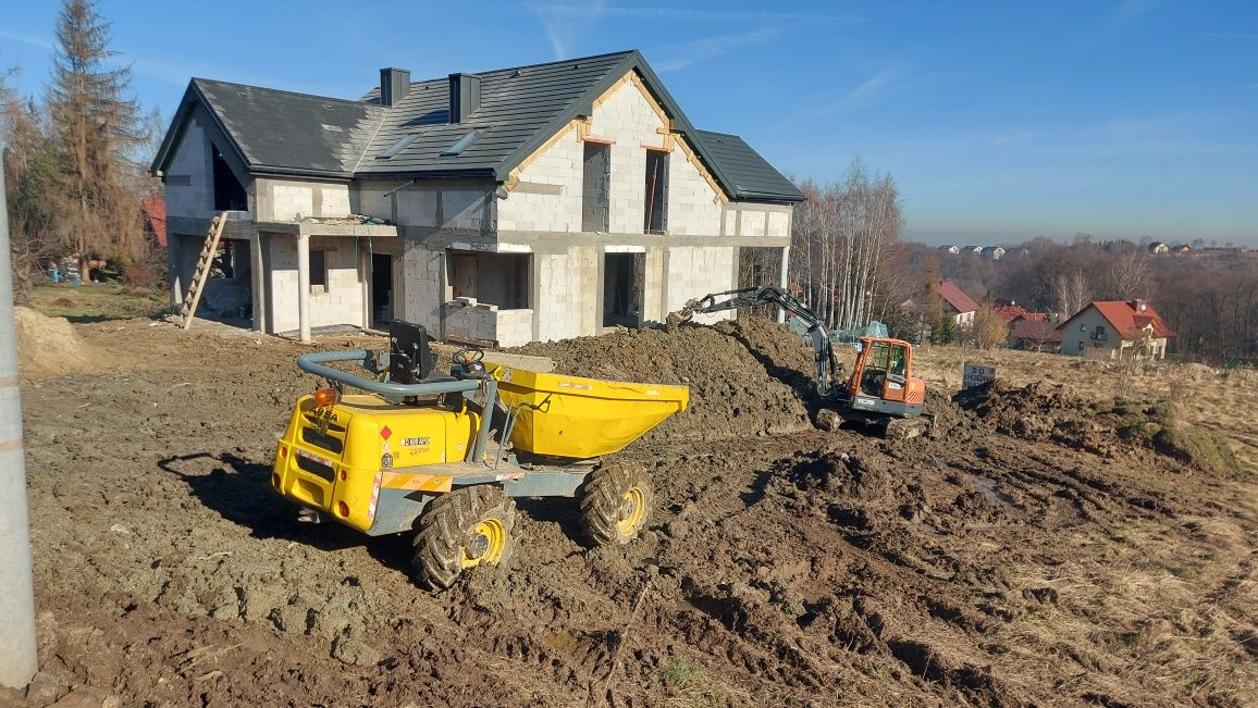 Usługi koparka i ładowarką.Transport wywrotka z hds .Roboty ziemne