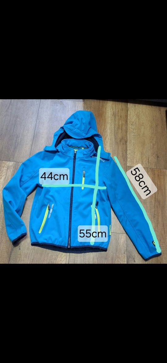 Kurtka softshell niebieska chłopięca 146