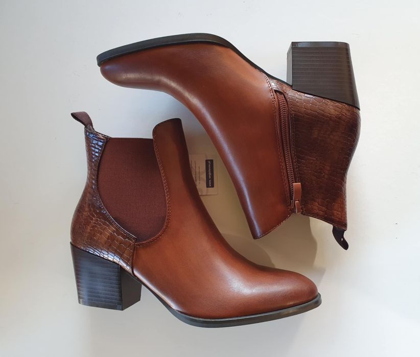 Brązowe kowbojki damskie roz36