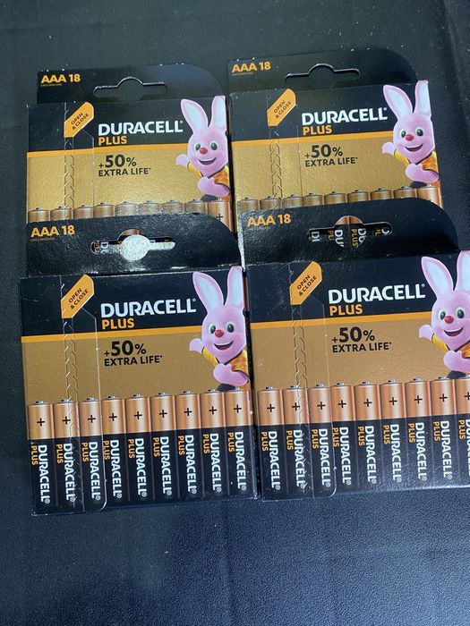 Батарейки лужні Duracell пальчик АА та міні пальчик ААА
