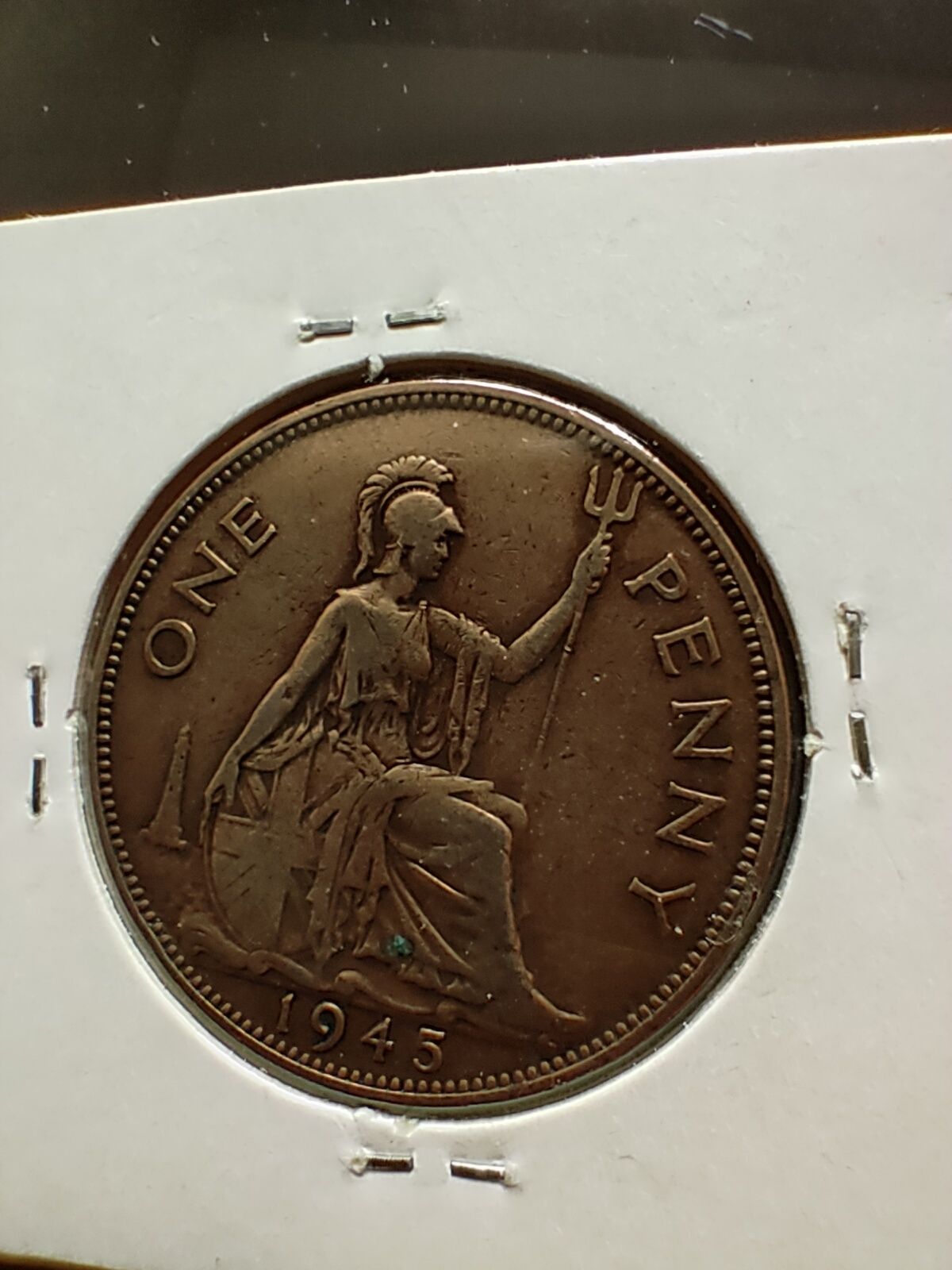 Moeda de 1 penny 1945 Inglaterra