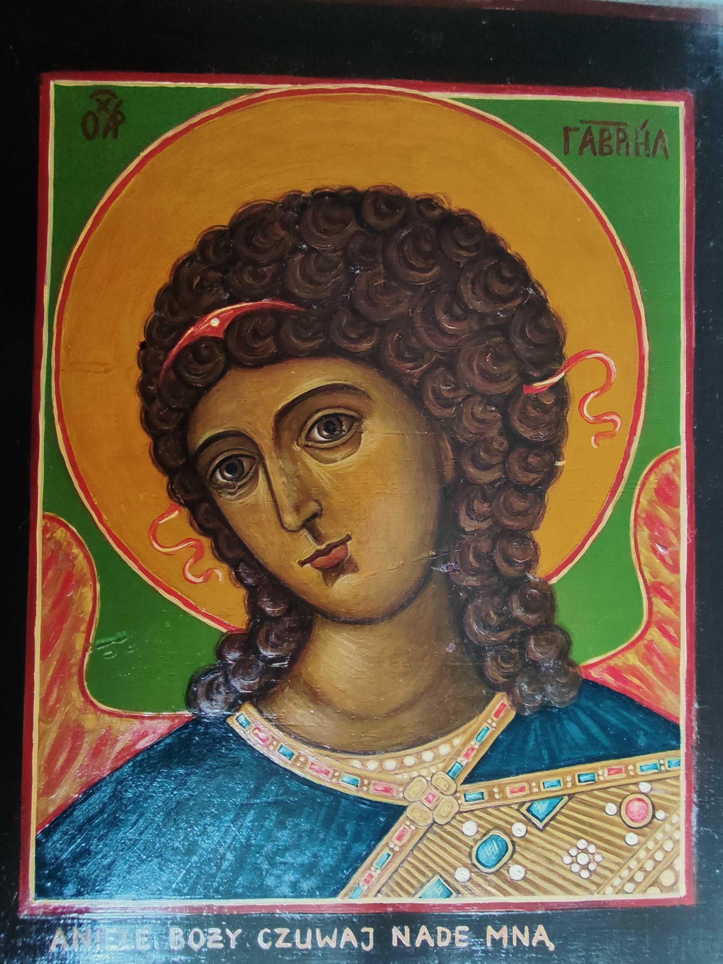 Ikona Anioł Stróż, olej na desce, 40x50