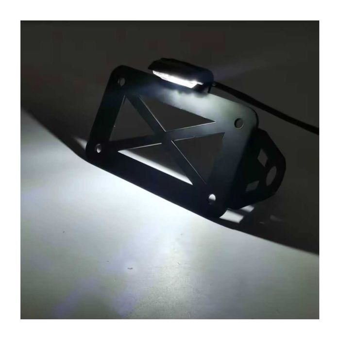 Suporte Lateral de Matrícula Universal com Iluminação LED