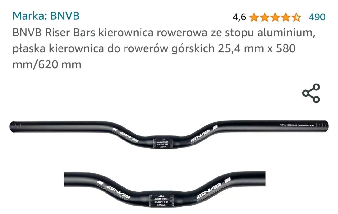 Kierownica rowerowa 680mm