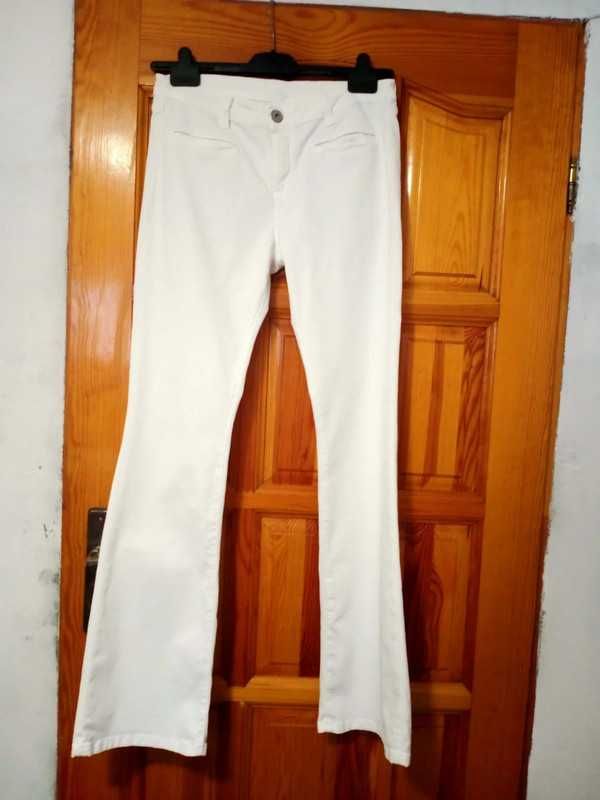 Damskie jeansy dzowny białe Denim Studio