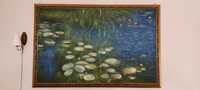 Obraz olejny na płótnie Claude Monet - Nenufary w Oranżerii - kopia