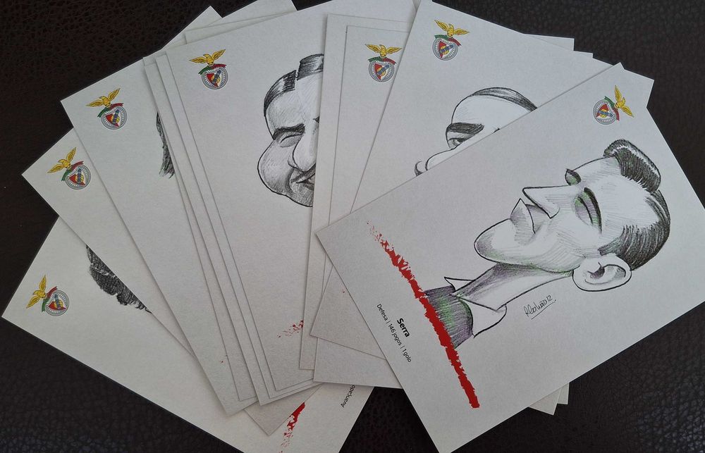 Benfica (figuras históricas) - 12 selos + 12 postais - 1ª série (novo)