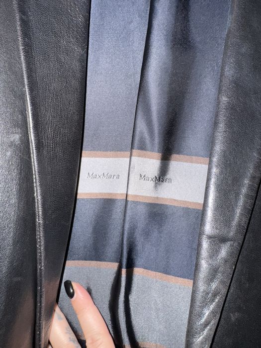 Кожаный пиджак MaxMara