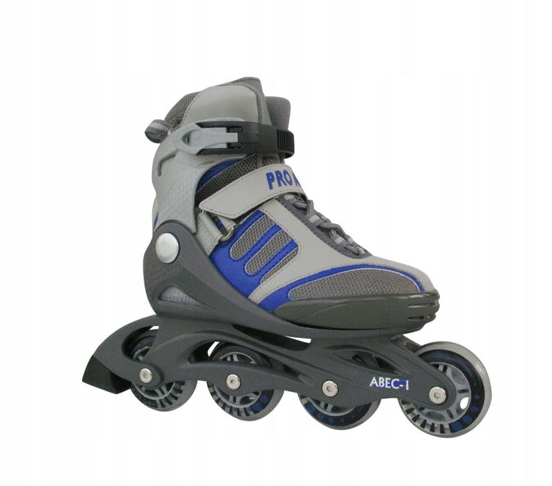 Regulowane rolki dziecięce Pro Acro [Rozmiar 30/33] szaro niebieskie