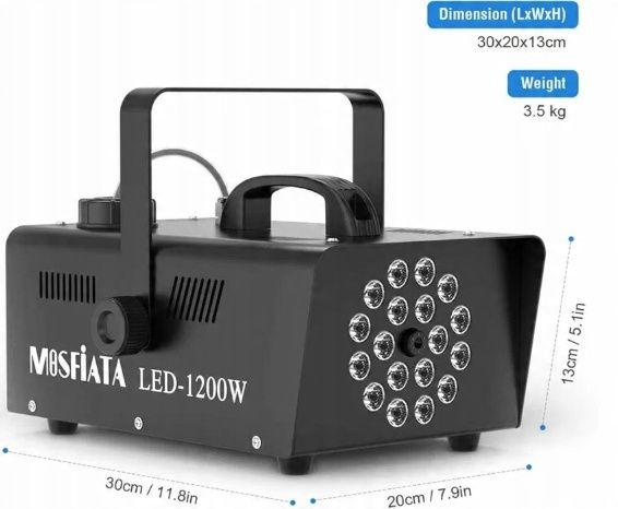 Maszyna do dymu, 1200W maszyna do dymu z 18 diodami LED RGB