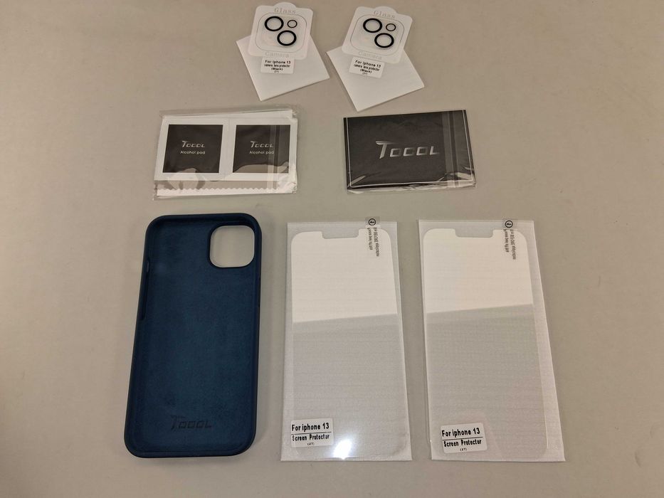 Y056 Zestaw Etui + Szkła Ochronne Obiektyw Aparat do iPhone 13 TOCOL