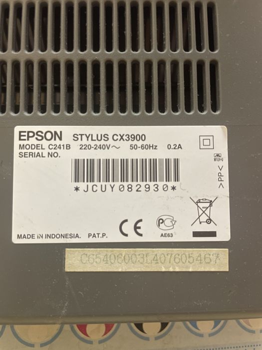 Принтер сканер EPSON STYLUS CX3900 с бесперебойной подачей краски