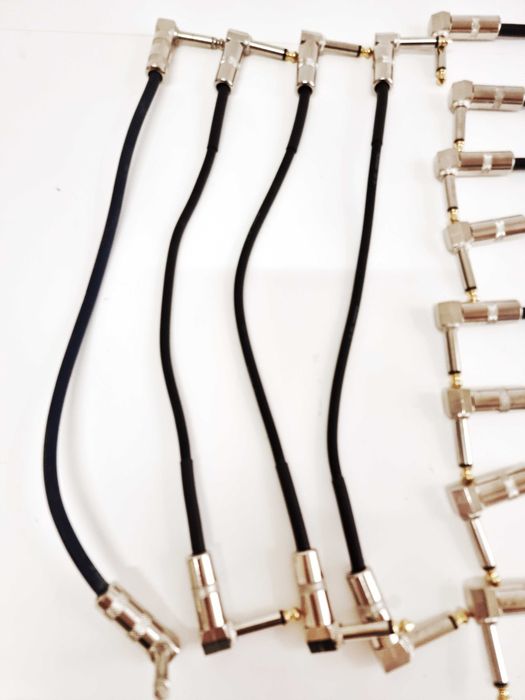 22 cabos de ligação para pedais de guitarra, baixo e sintetizadores