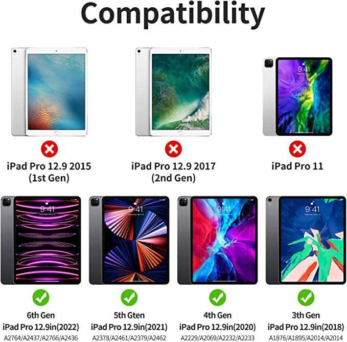 Премиум чехлы на iPad Pro 12.9 6/5/4/3-поколений (2018-2022) новые