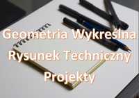 Geometria wykreślna grafika inżynierska rysunek techniczny korepetycje