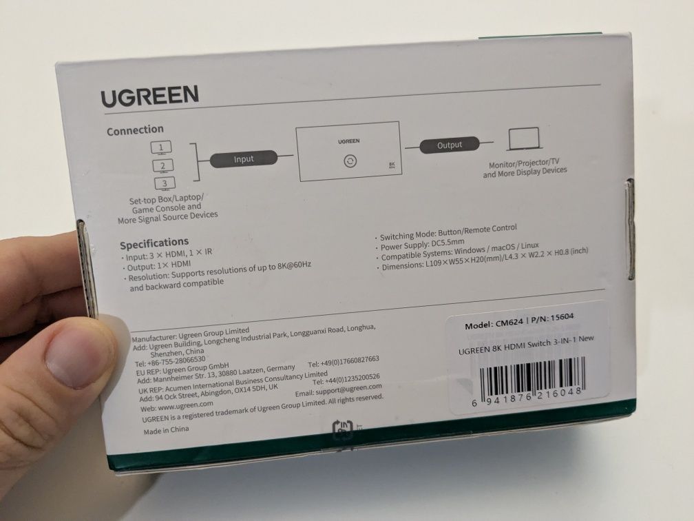 Switch HDMI 2.1 8k60 4k120 NOWY