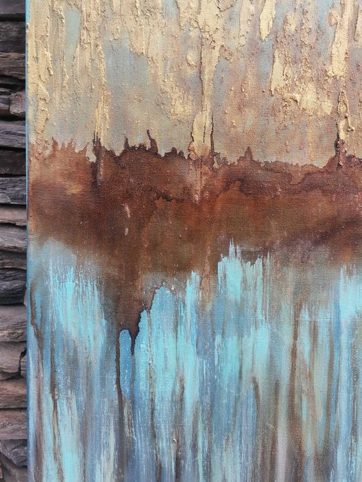 Obraz ręcznie malowany Abstrakcja "Złoto Ziemi"