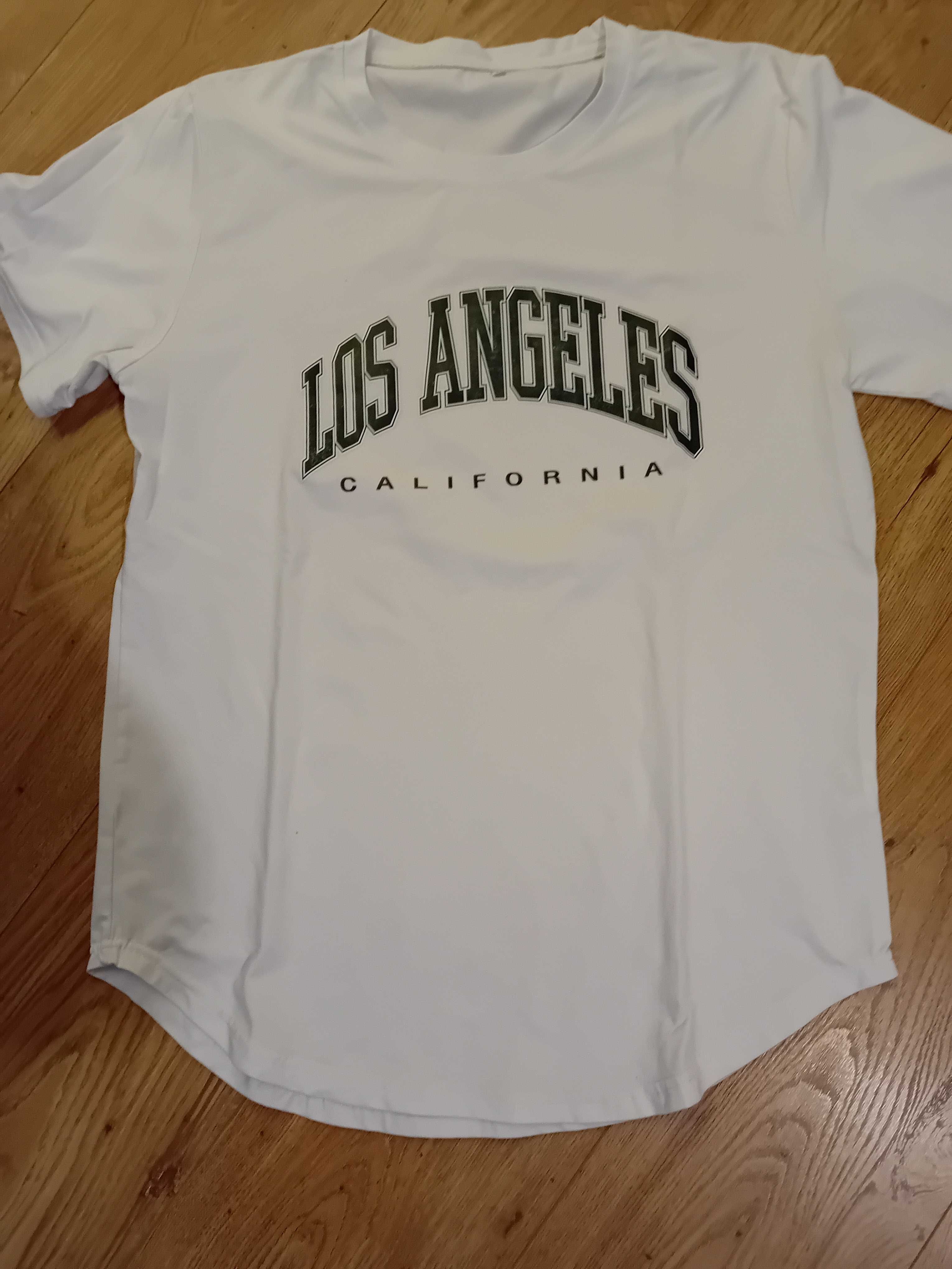 podkoszulek biały Los Angeles California t-shirt M