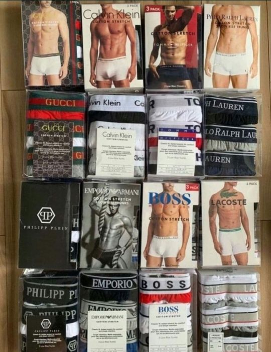 Nowe Bokserki Męskie 3pak Tommy Armani CK Hugo Boss Calvin