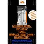 Laser diodo tripla onda 2400W manípulo + 2 anos garantia + Curso
