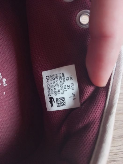 Lacoste детские кросовки US1(UK13)