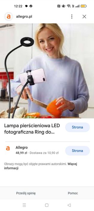 Lampa pierścieniowa telefon