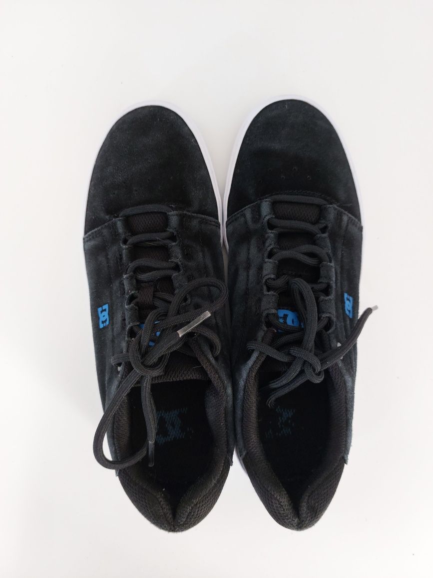 Buty DC Hyde trampki niskie 40 czarne 26 cm zamszowe skórzane