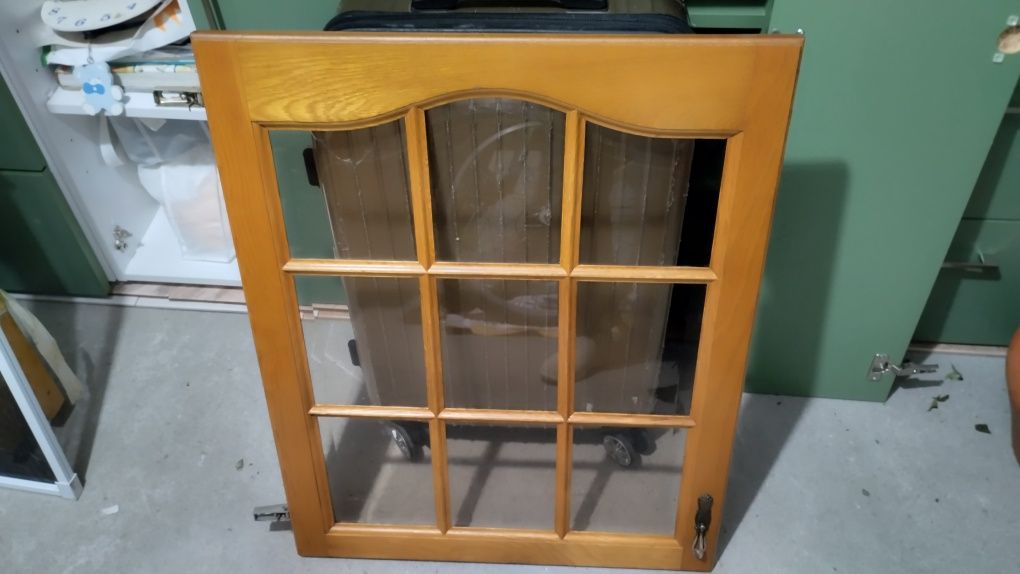2 portas móvel cozinha com vidros