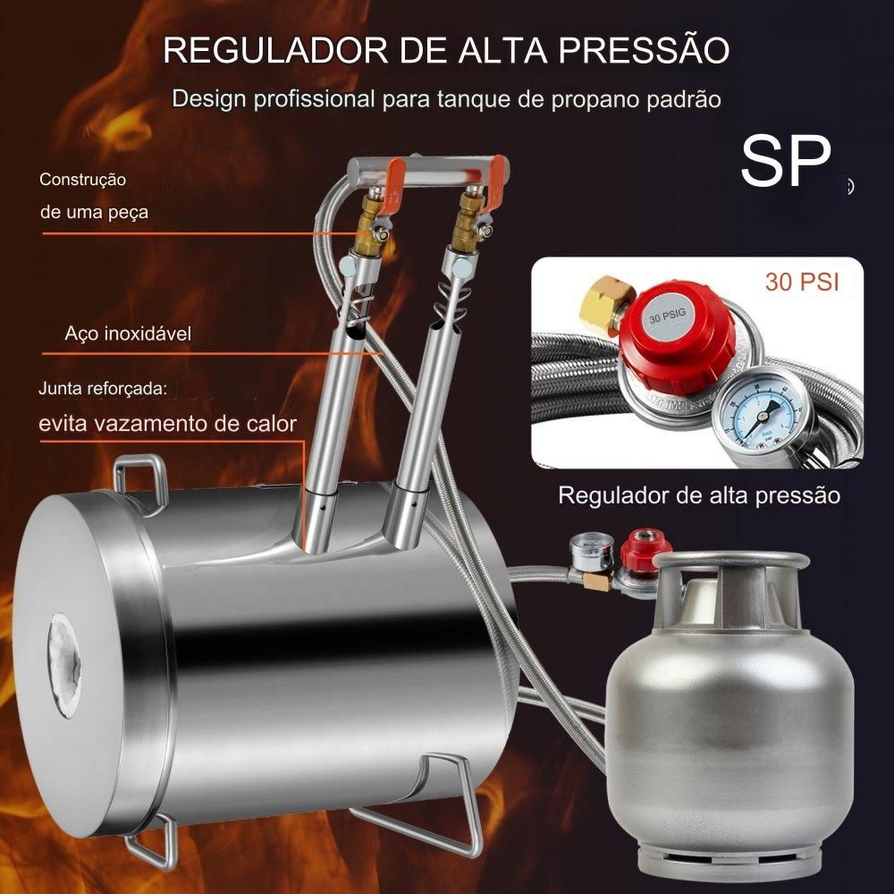 Kit de Forno de Fusão de Propano 12kg  (Duplo Bico)