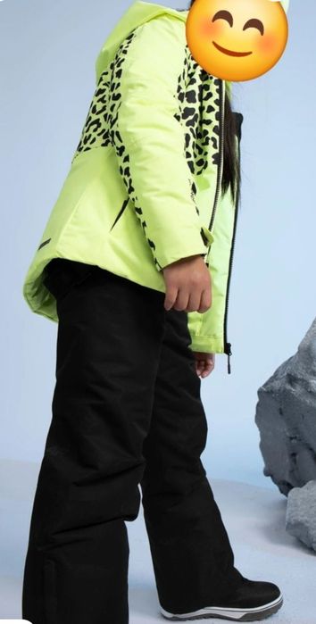 4F r.146 kombinezon narciarski kurtka spidnie narty NEON