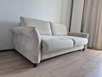 Sofa beżowa z funkcją spania system włoski