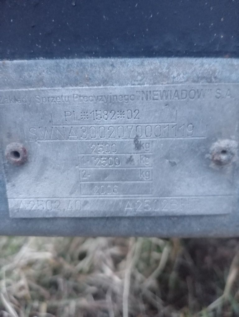 Laweta, przyczepa pod mini koparkę niewiadòw