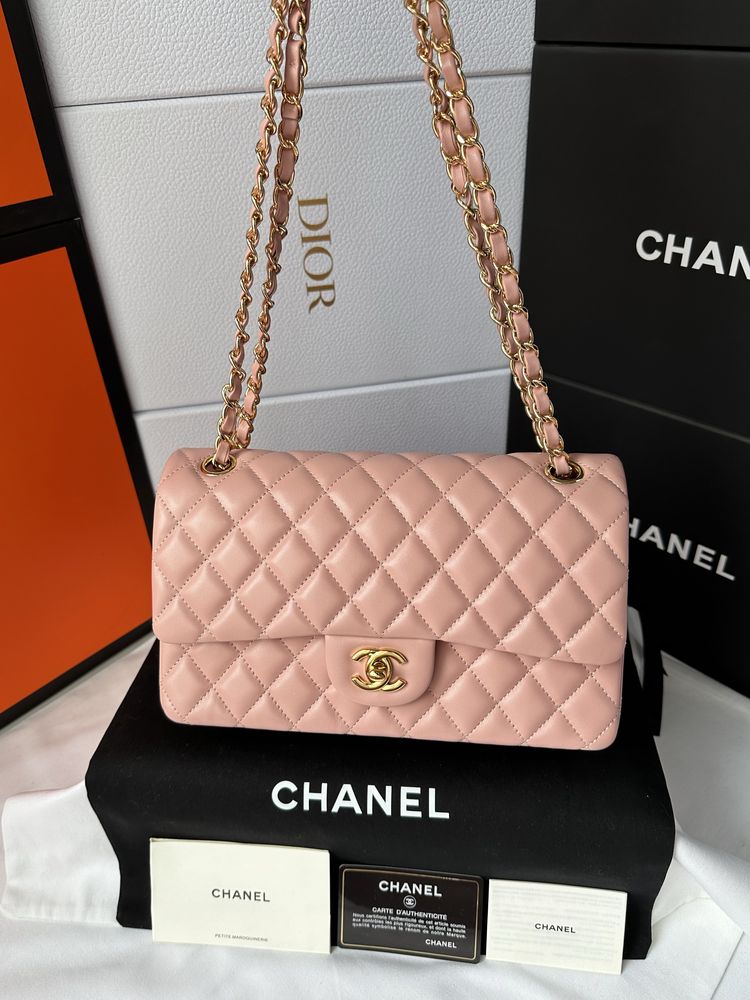 Torebka Flap Bag Chanel Smooth Pink Leather
