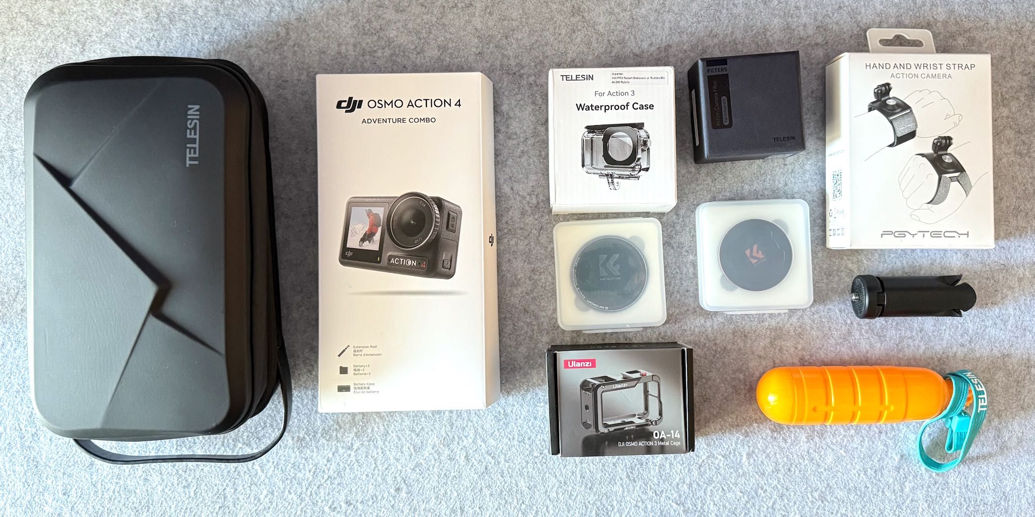 DJI Osmo Action 4 | DJI Care | Combo | Filtry ND | Etui | WaterCase