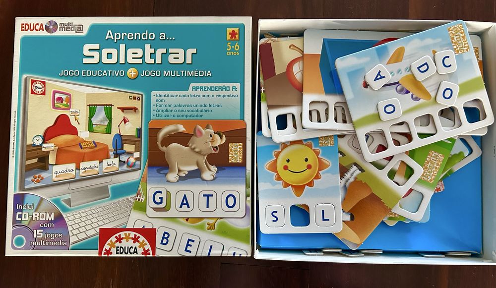Jogo soletrar 5-6 anos