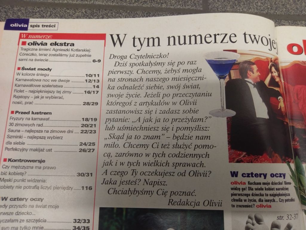 OLIVIA  pierwszy numer!  98r czasopismo