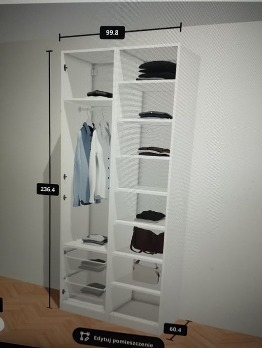 Szafa Pax wysokość 237 szer. 100 cm