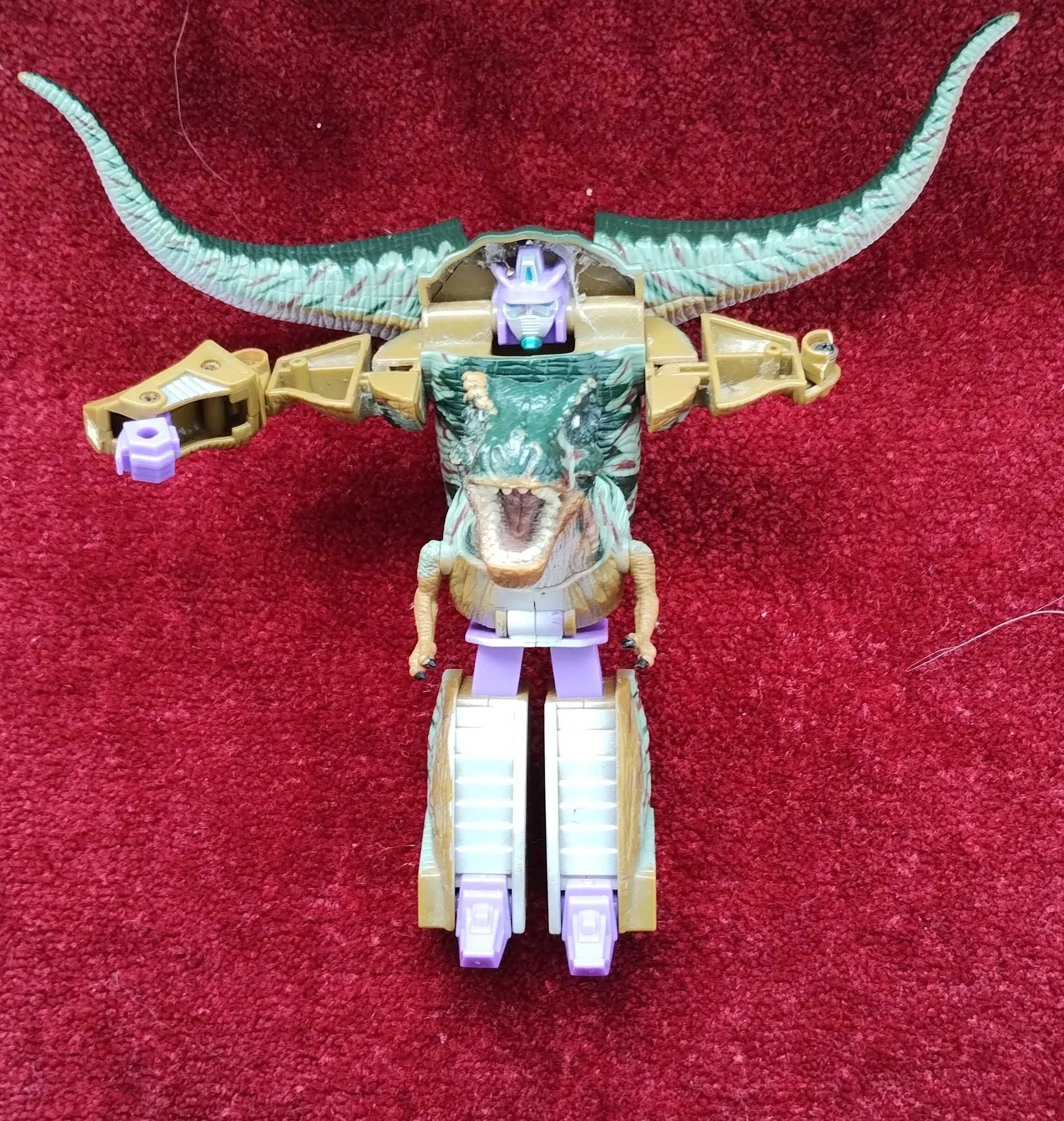 2x Transformers T-Rex figurka dinozaur robot i samochod