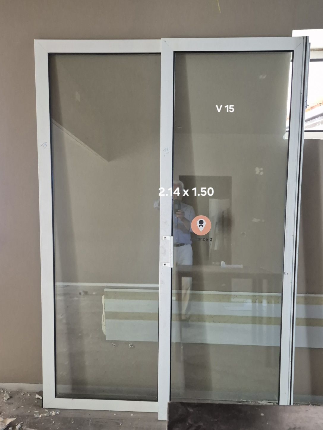 Portas de aluminio lacado branco