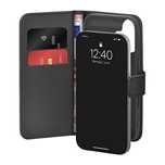 Etui Puro Wallet Stand na iPhone 17 z ekoskóry, z klapką, portfelem i