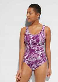 B.P.C kostium kąpielowy fioletowy w białe wzory ^40